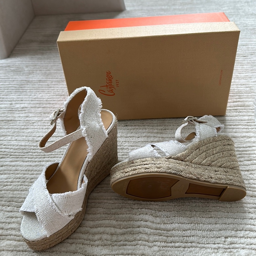 Castaner Bromelia Canvas Wedge Sandals